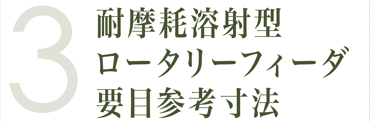 耐摩耗溶射型ロータリーフィーダ